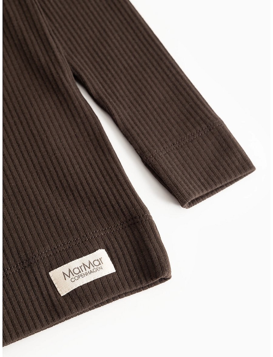 MarMar Copenhagen - Plain Tee LS - långärmade t-shirts - dark roast - 5