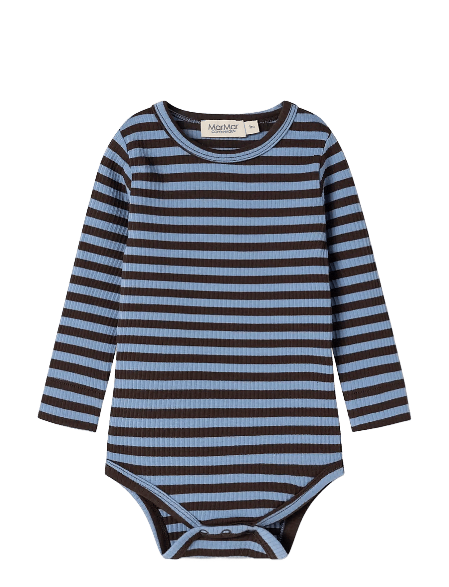 MarMar Copenhagen - Plain Body LS - pikkade varrukatega bodid - blue heaven stripe - 0