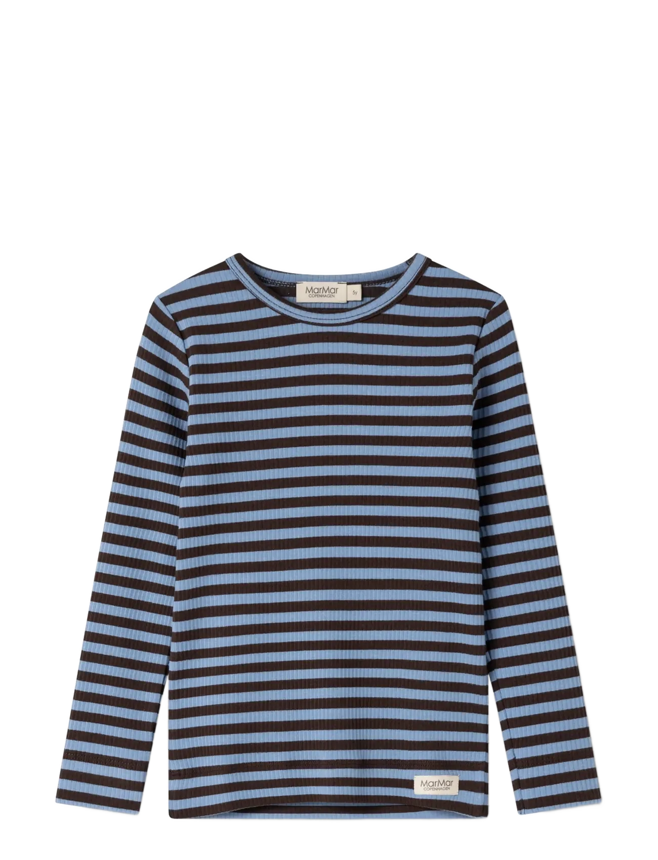 MarMar Copenhagen Plain Tee LS - New Arrivals - BLUE HEAVEN STRIPE / blue