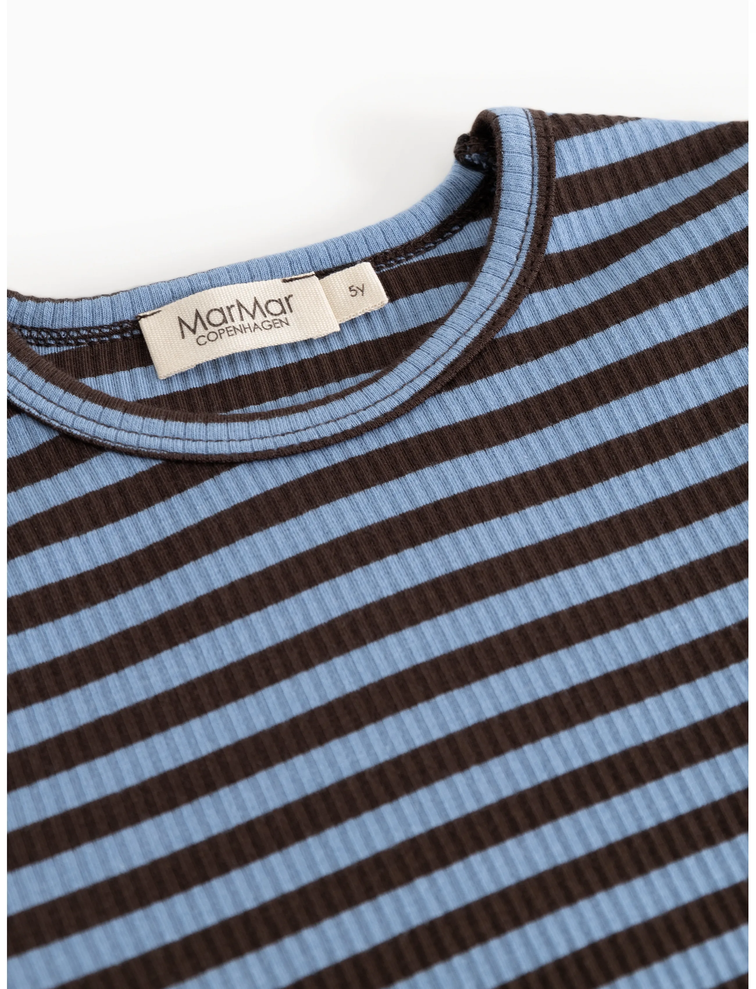 MarMar Copenhagen - Plain Tee LS - blue heaven stripe - 3