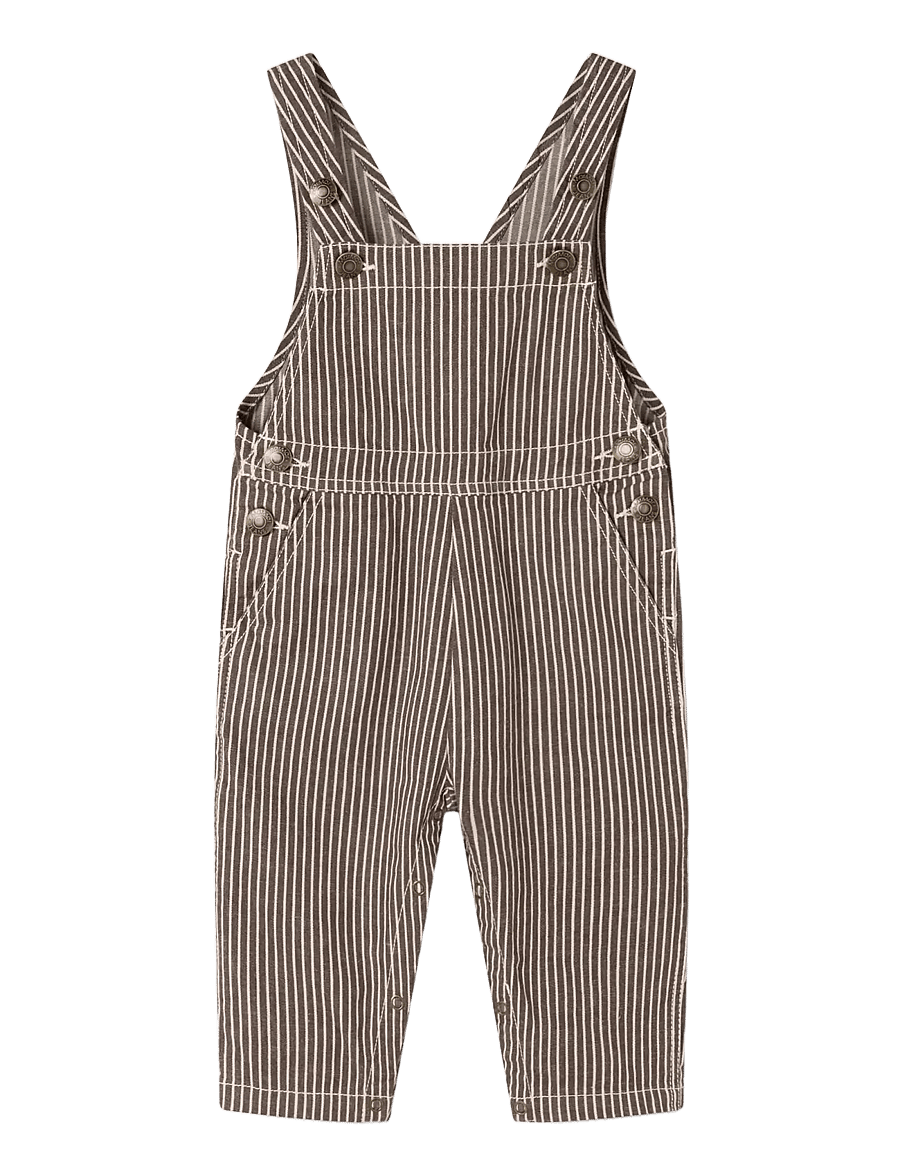 MarMar Copenhagen - Ruben - hängselbyxor - dark brownie stripe - 1