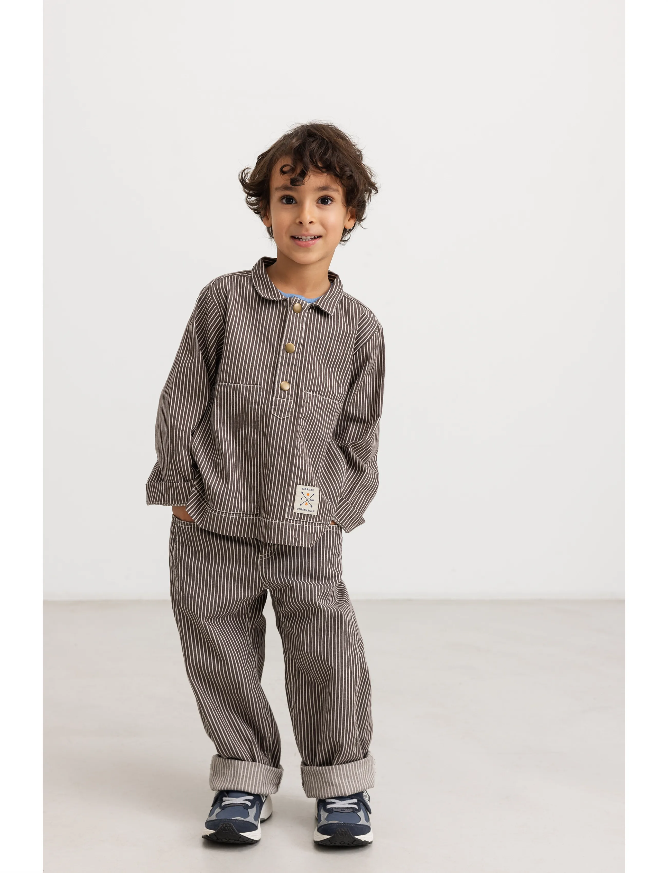 MarMar Copenhagen Pando - Jeans - DARK BROWNIE STRIPE / brown