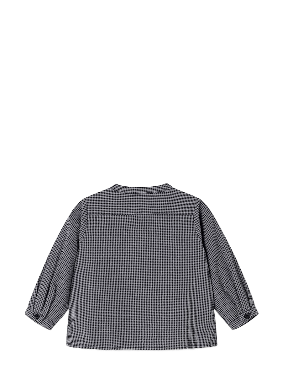 MarMar Copenhagen - Totoro - pikkade varrukatega särgid - pigeon blue check - 2