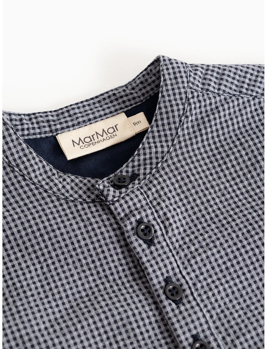 MarMar Copenhagen - Totoro - pikkade varrukatega särgid - pigeon blue check - 5
