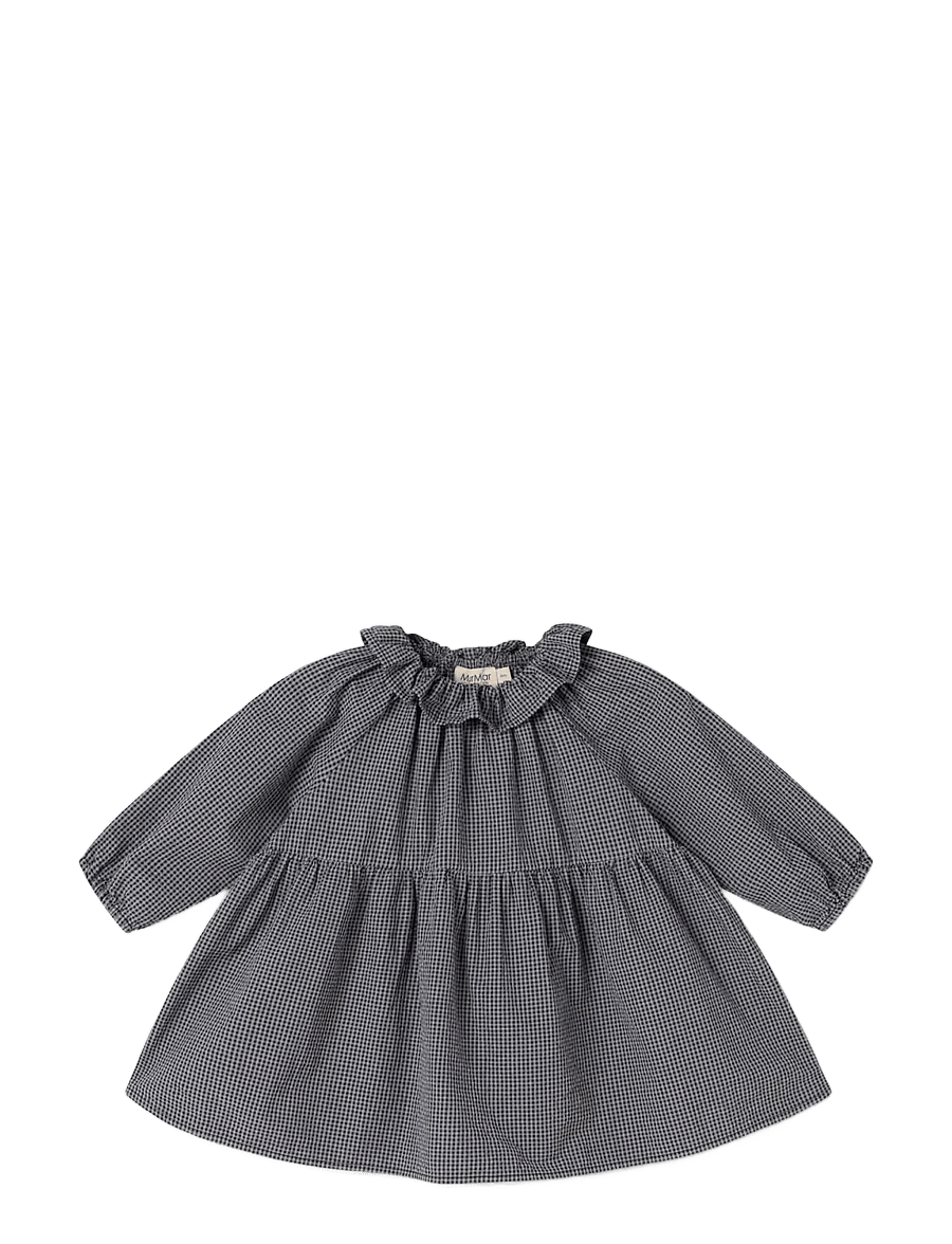 MarMar Copenhagen - Dawson Frill - pikkade varrukatega beebikleidid - pigeon blue check - 1