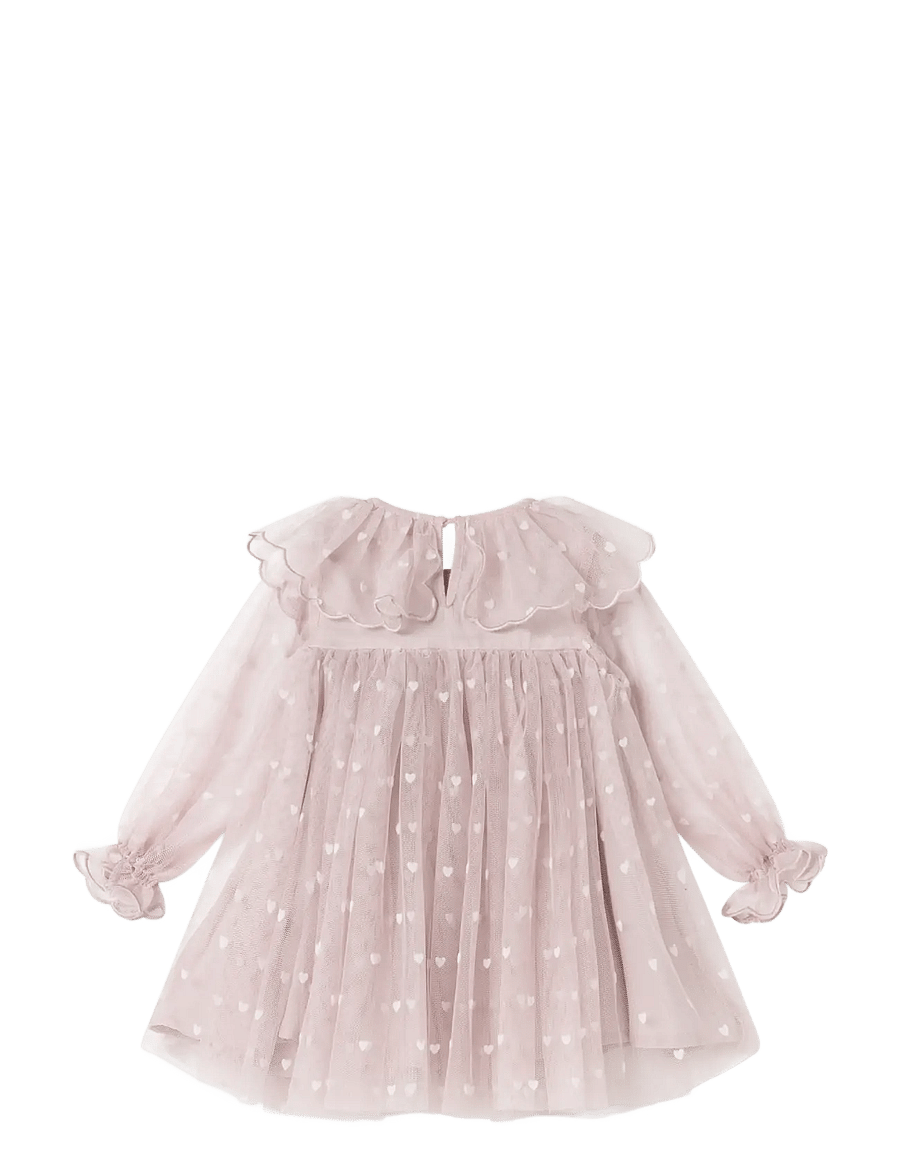 MarMar Copenhagen - Dera B - pikkade varrukatega beebikleidid - cloud gray hearts - 2
