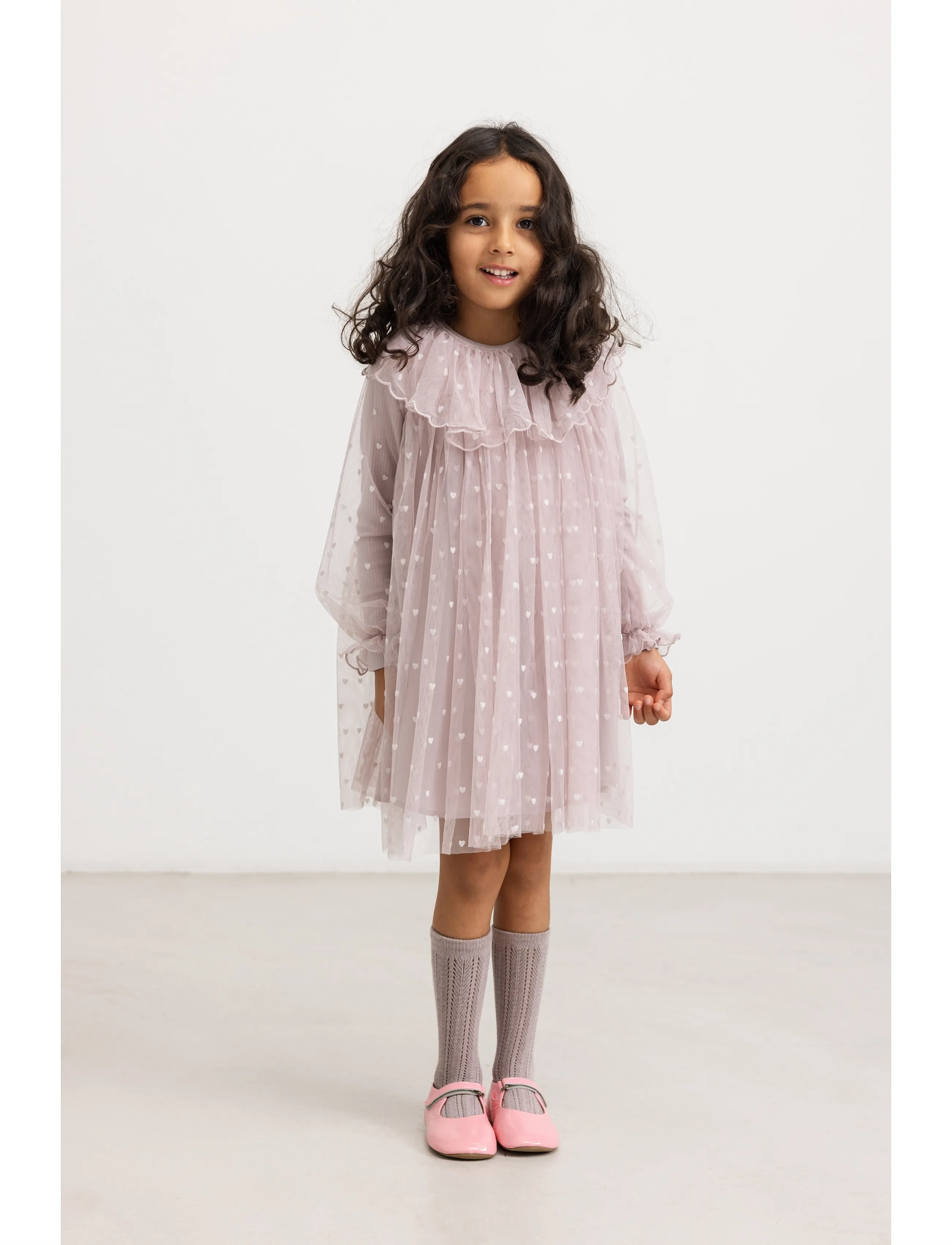 MarMar Copenhagen Dera - Partykleider - CLOUD GRAY HEARTS / pink/rose