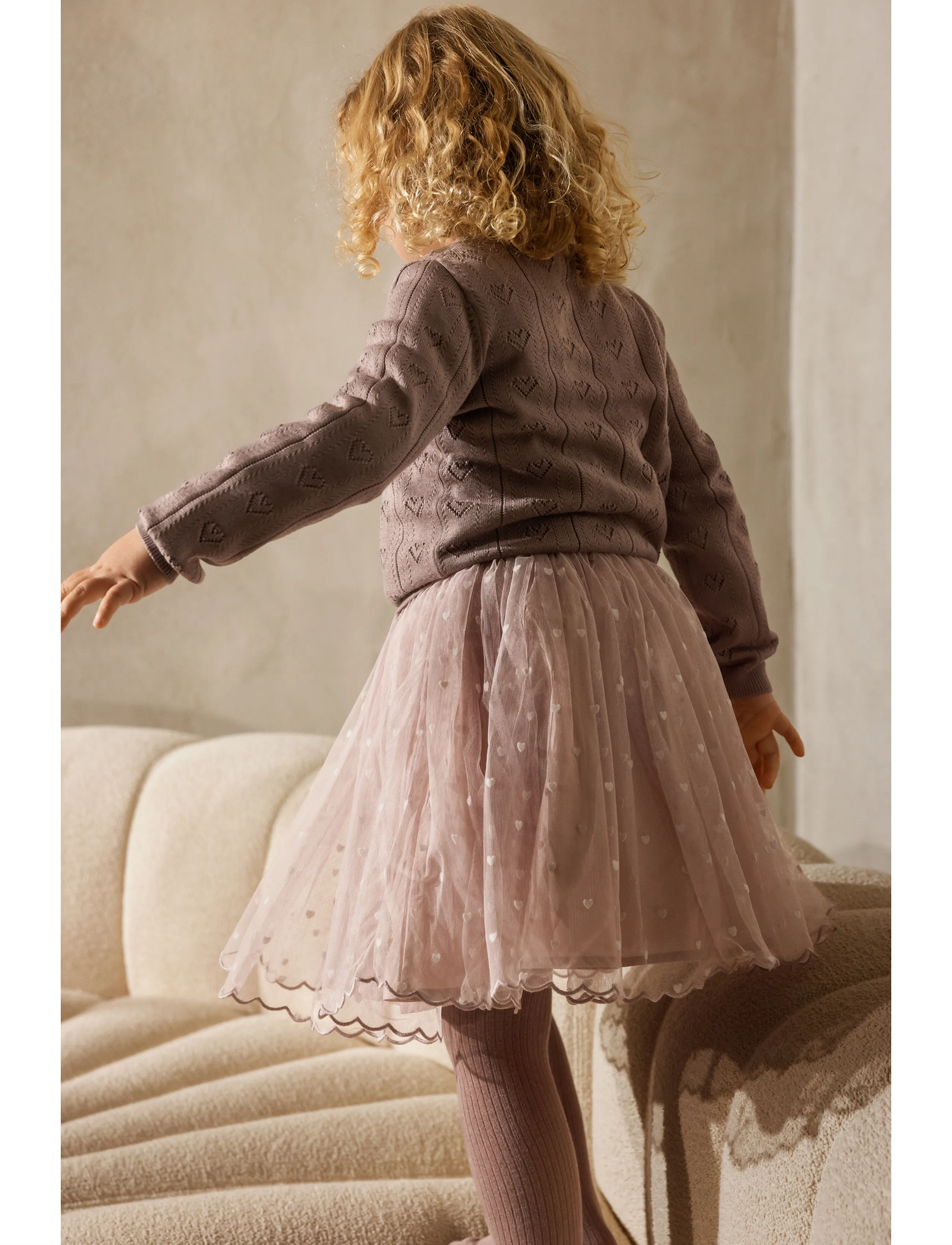 MarMar Copenhagen Solvig - Korte nederdele - CLOUD GRAY HEARTS / pink/rose