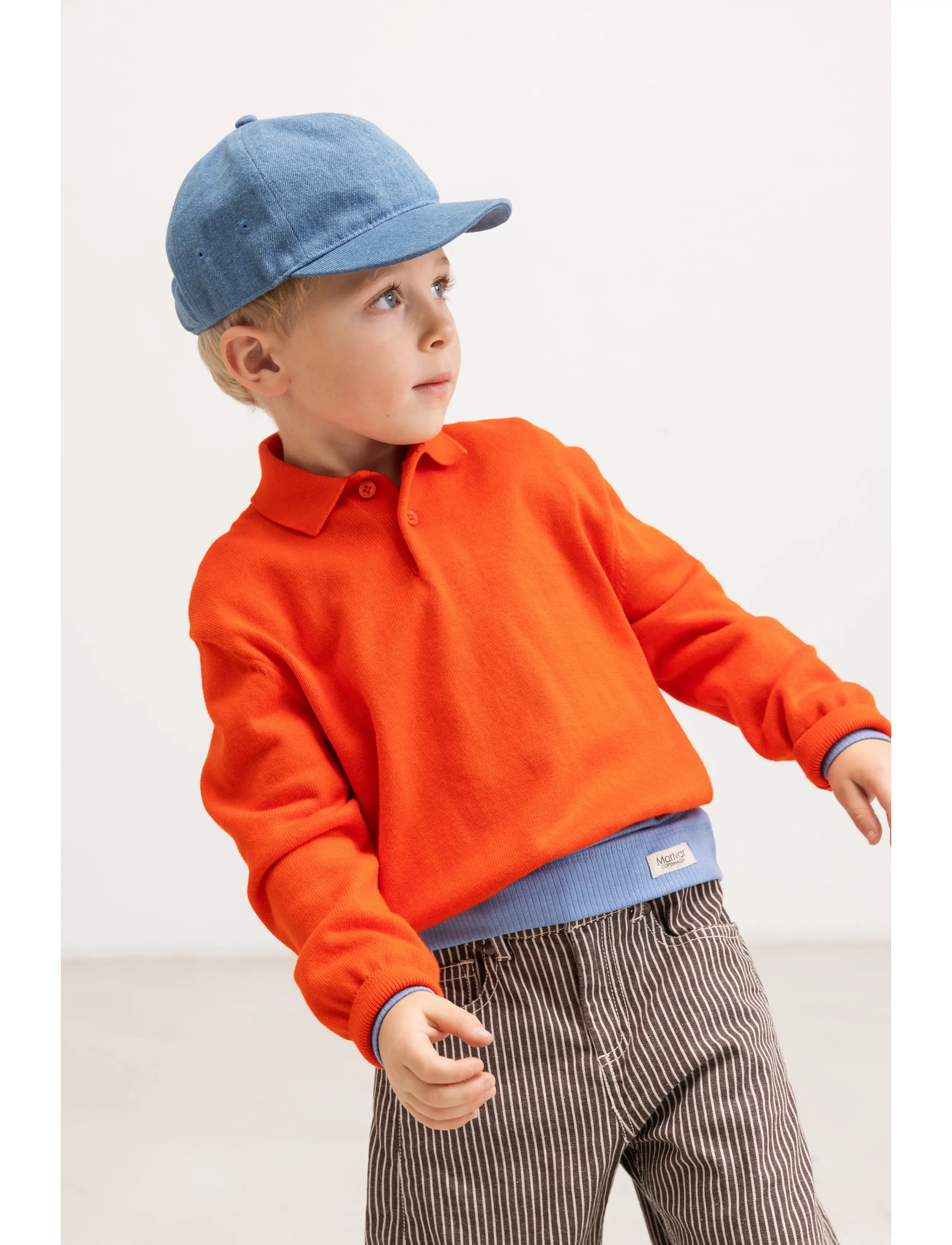 MarMar Copenhagen Teno Polo, 140, Orange, Strik > Pullovere, Børn
