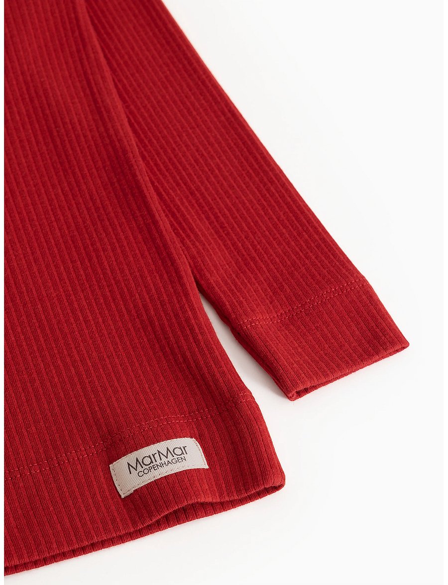 MarMar Copenhagen - Plain Tee LS - langærmede t-shirts - cherry - 4
