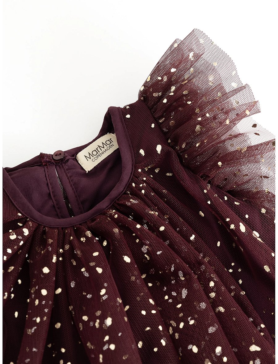 MarMar Copenhagen - Daya - kurzärmelige babykleider - deep mulberry - 2