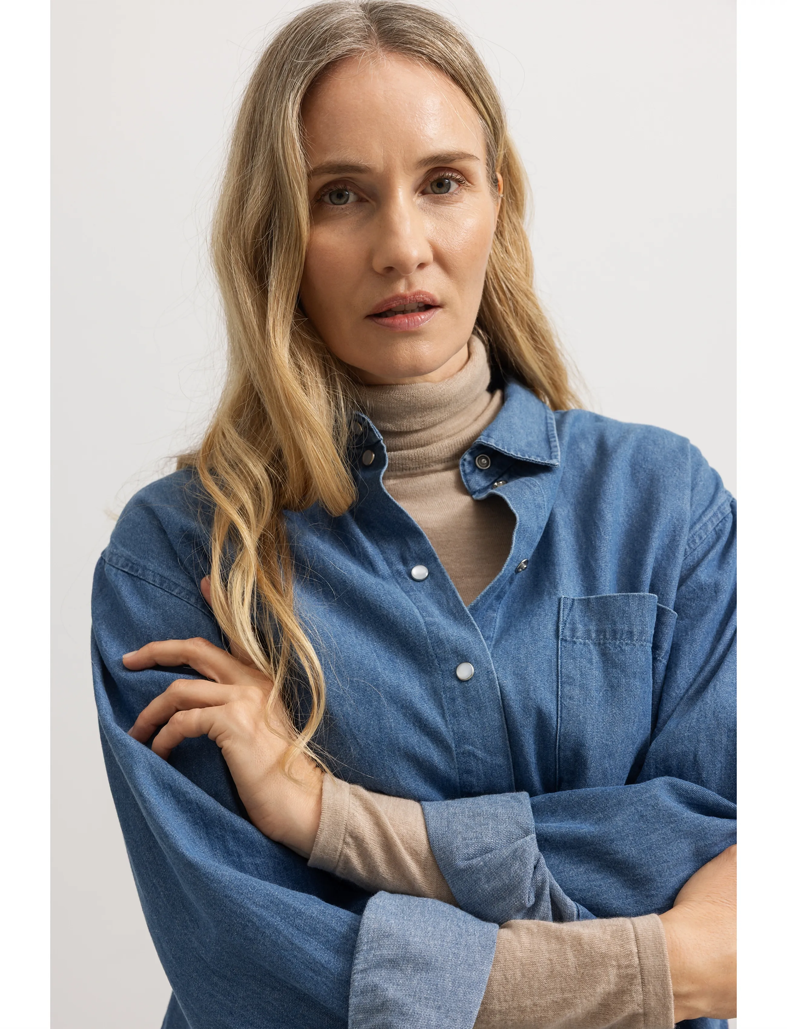 MarMar Copenhagen Telo W, L, Shirts, Blau - Denim Frauen