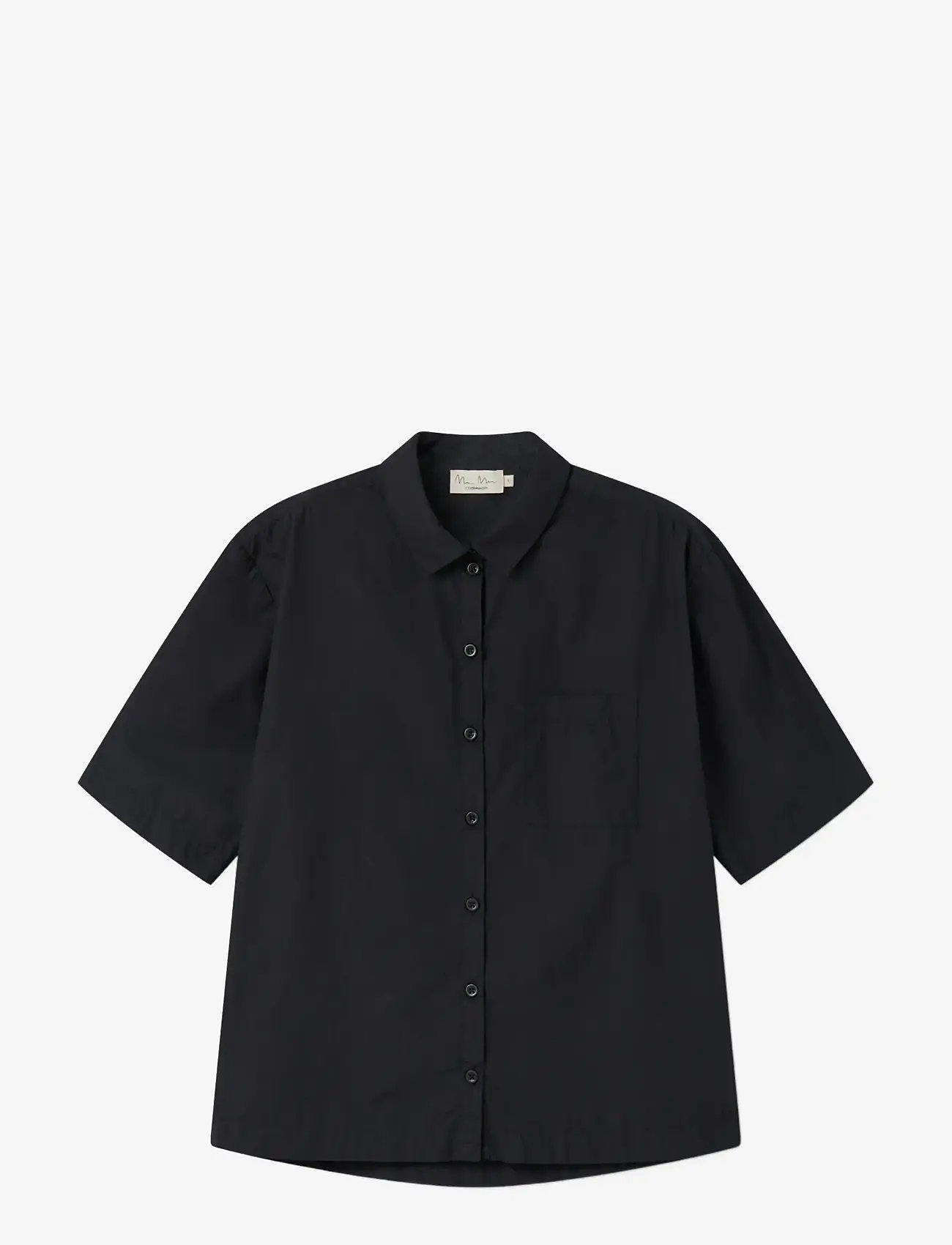 MarMar Copenhagen - Tatum S W - short-sleeved shirts - black - 1