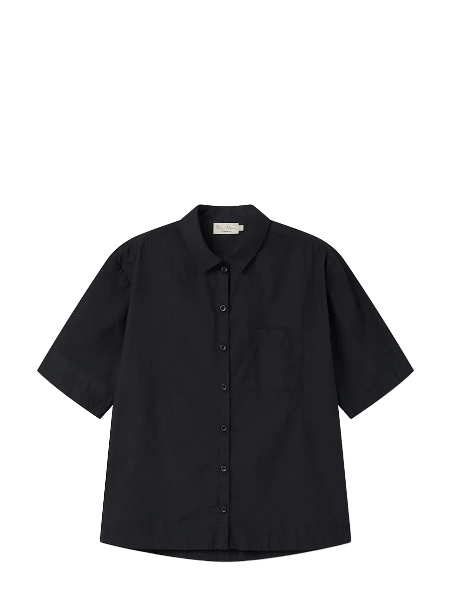 MarMar Copenhagen - Tatum S W - short-sleeved shirts - black - 1