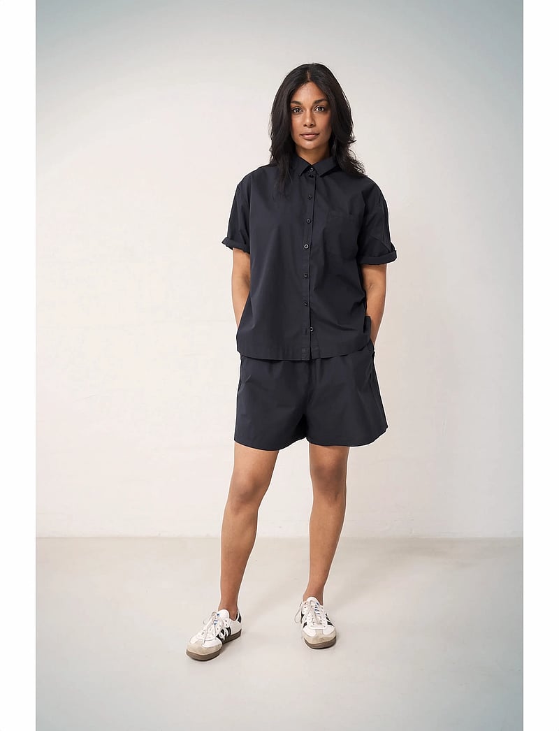 MarMar Copenhagen - Tatum S W - short-sleeved shirts - black - 0