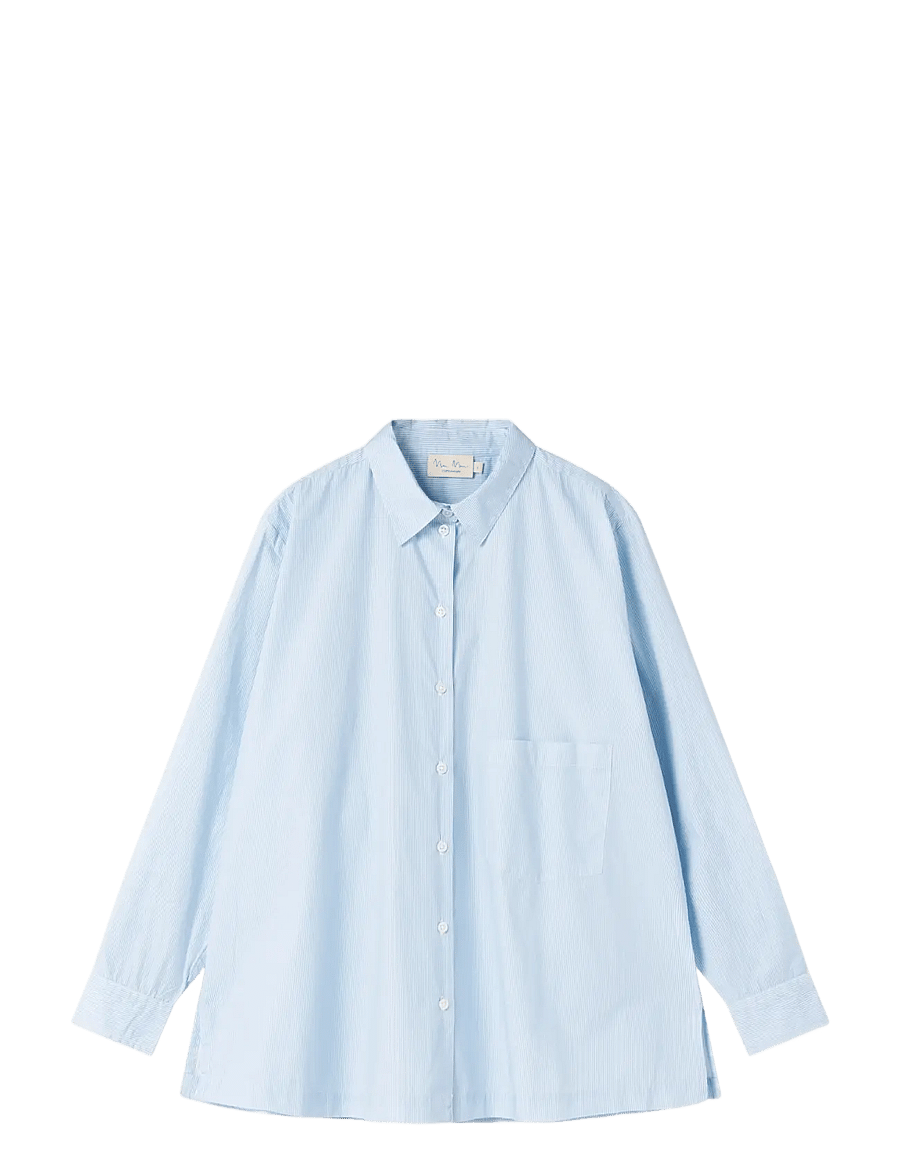 MarMar Copenhagen - Thy W - long-sleeved shirts - azure water stripe - 1