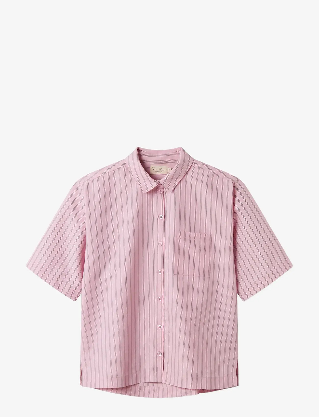 MarMar Copenhagen - Tatum S W - kortärmade skjortor - bonbon pink stripes - 1