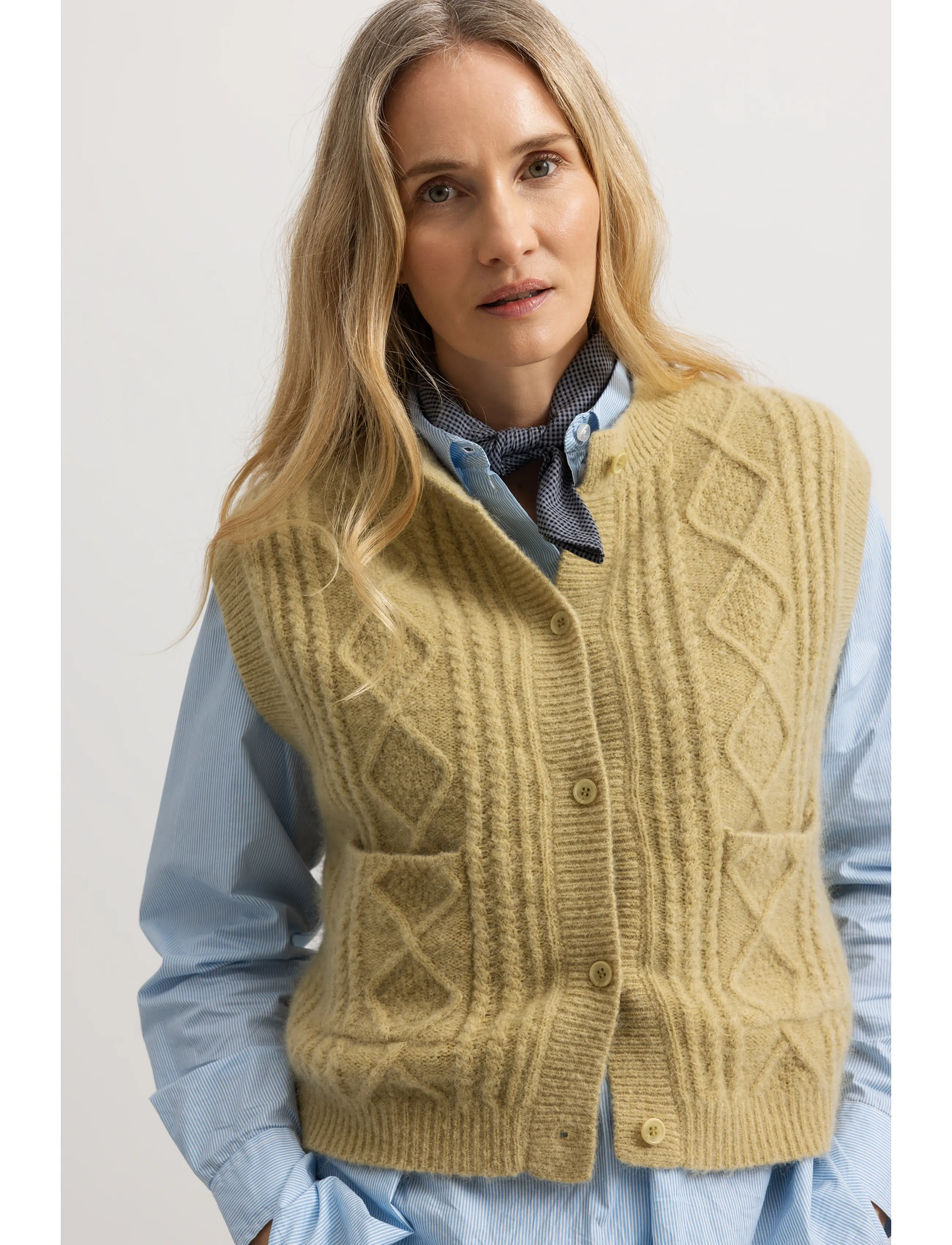 MarMar Copenhagen - Taju W - knitted vests - harvest melange - 3
