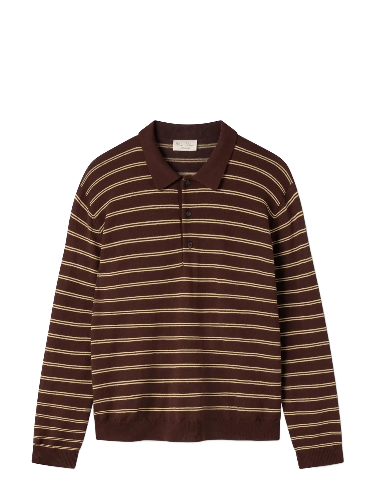 MarMar Copenhagen Teno Polo W - MarMar Copenhagen - DARK WHEAT STRIPE / brown
