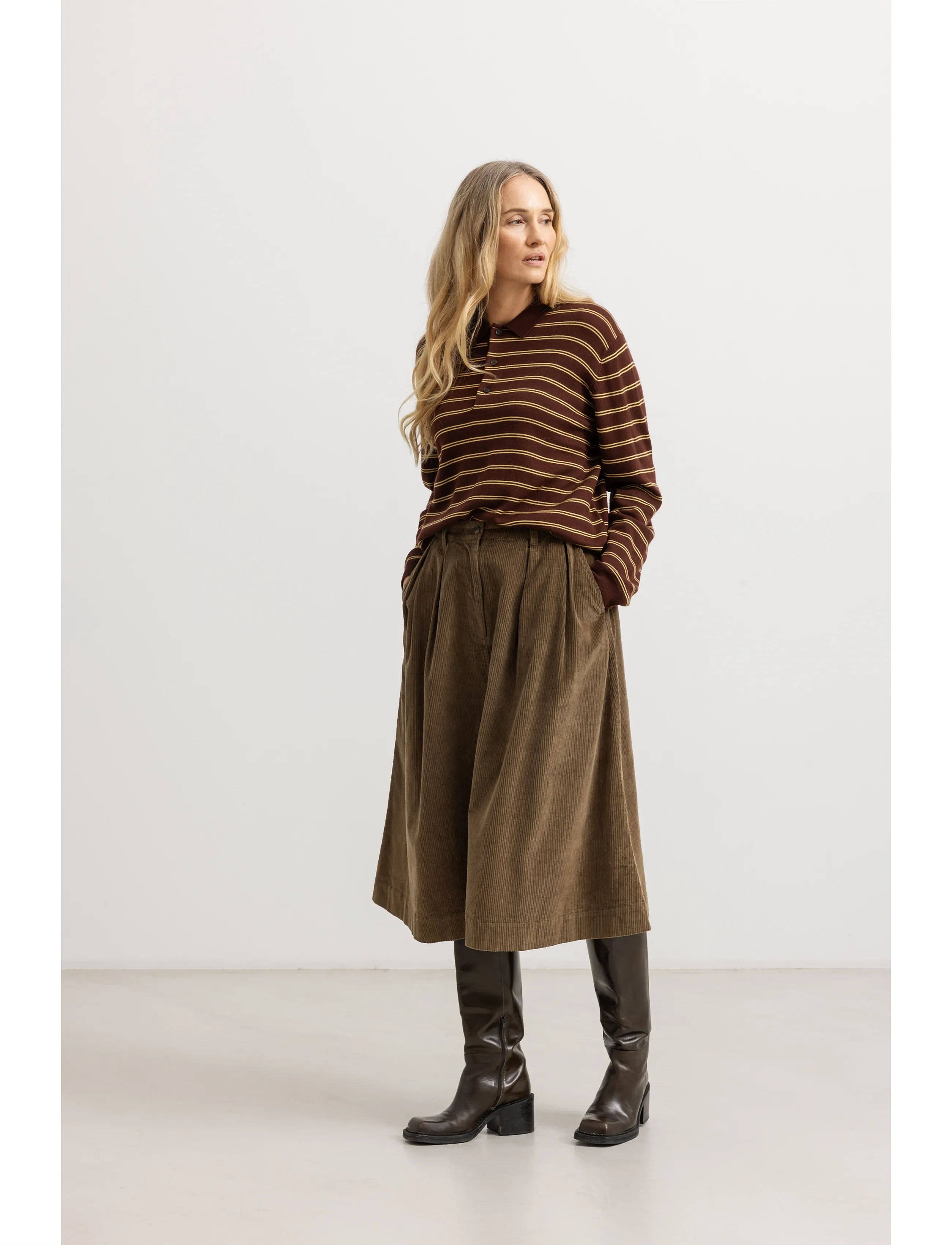 MarMar Copenhagen - Teno Polo W - polosärgid - dark wheat stripe - 3