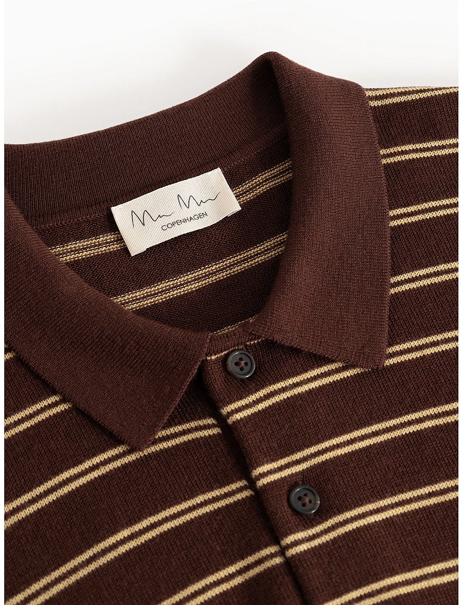 MarMar Copenhagen - Teno Polo W - polosärgid - dark wheat stripe - 5