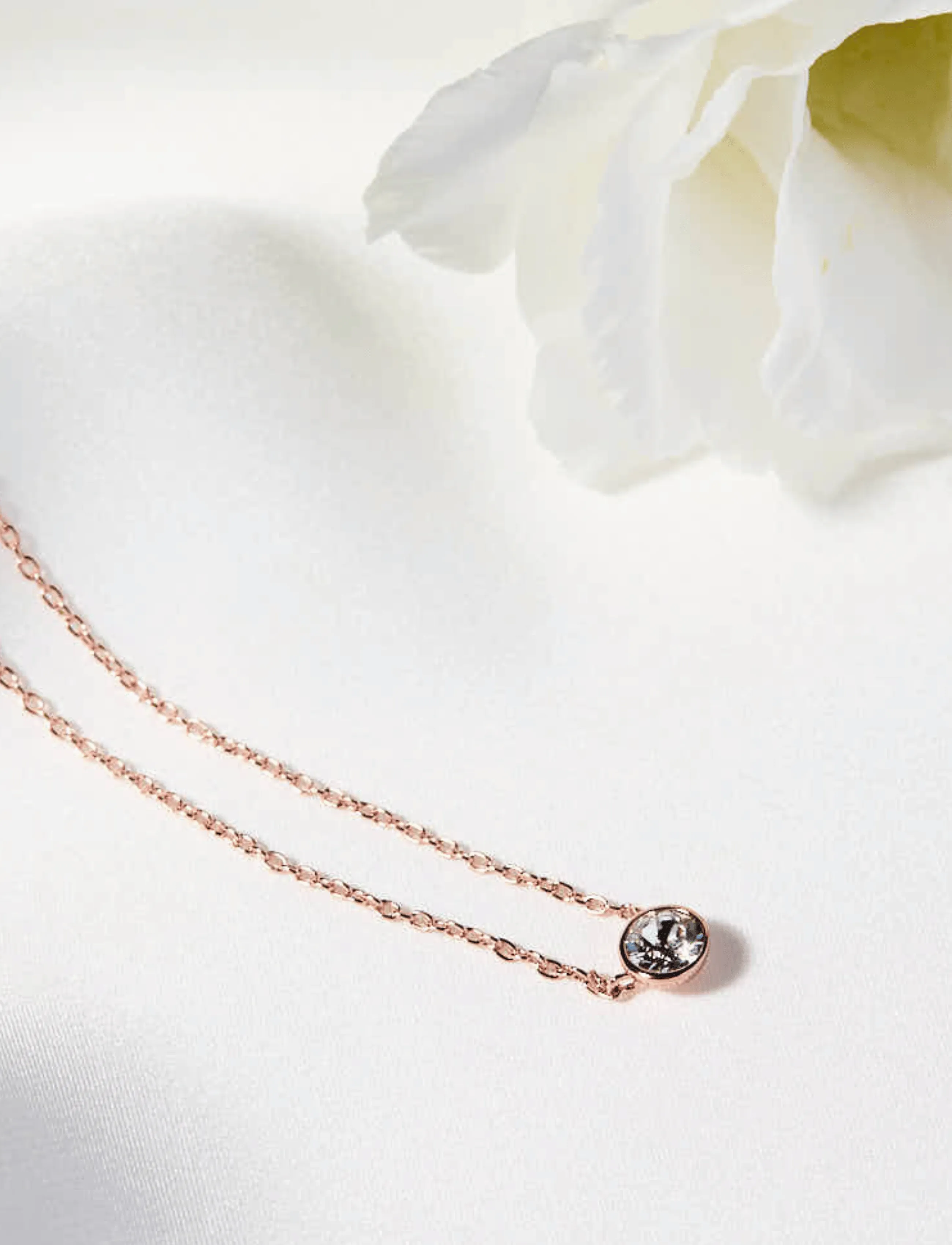 Marmara Sterling - Goldplated Single necklace - halsketten - crystal - 4