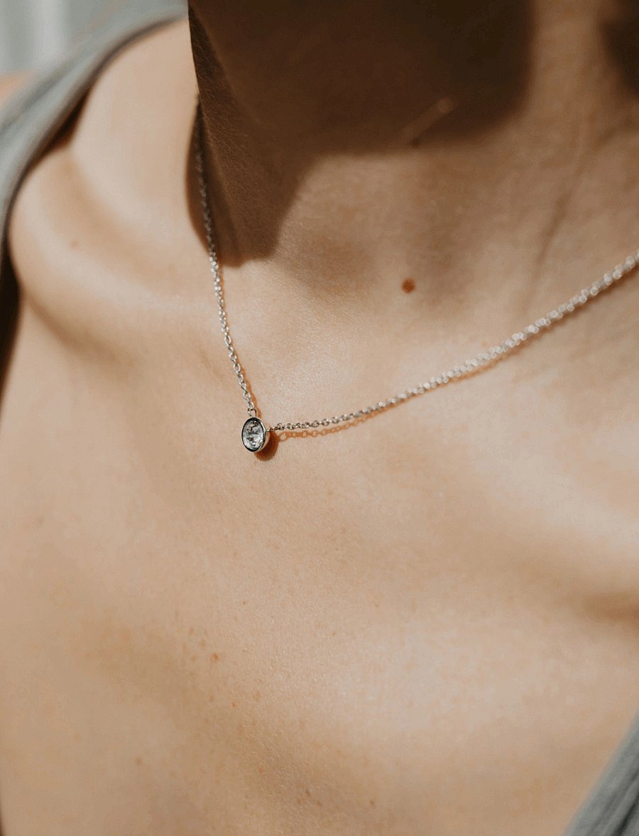 Marmara Sterling - Silver Single necklace - halsketten - crystal - 0