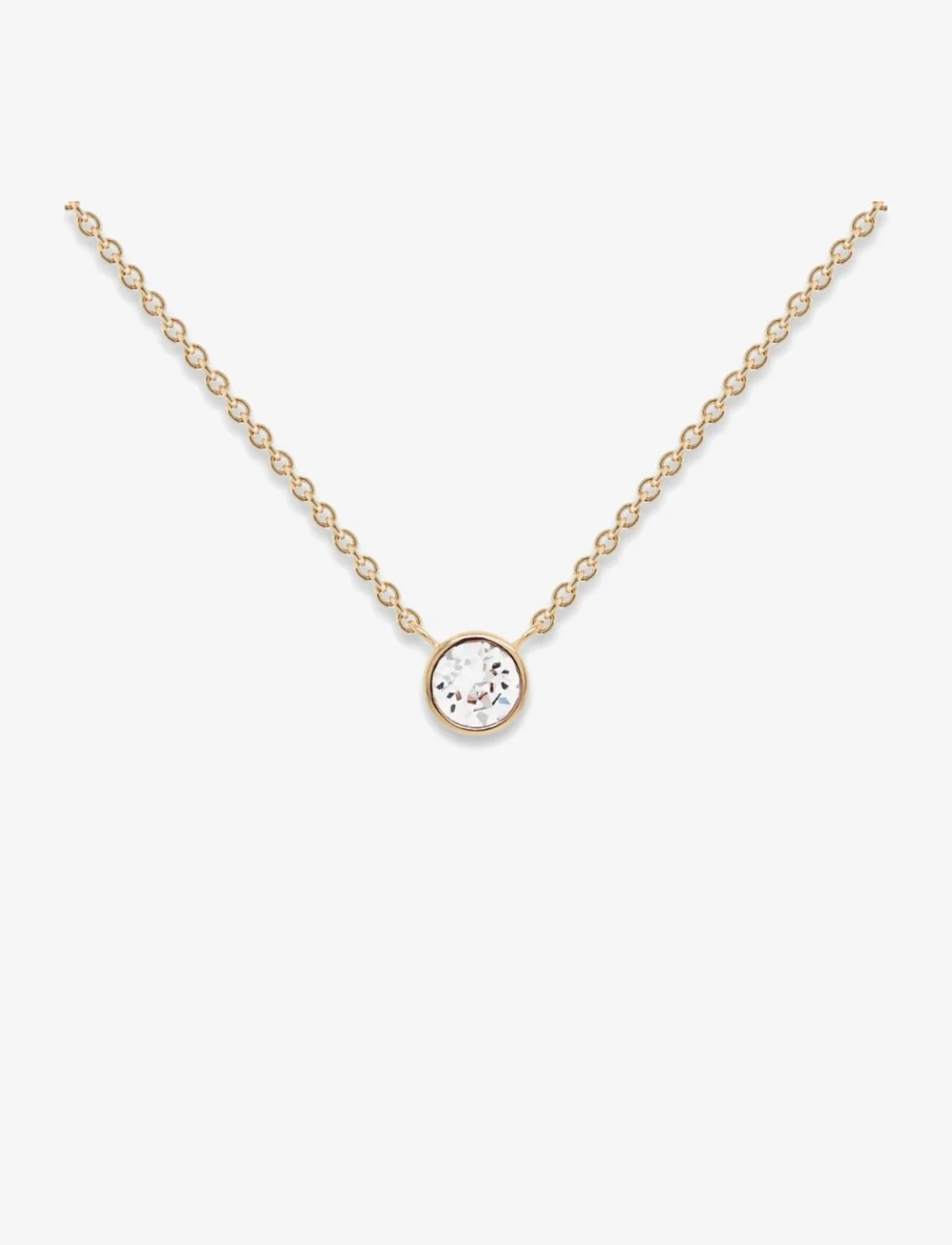 Marmara Sterling - Goldplated Single necklace - halsketten - crystal - 1