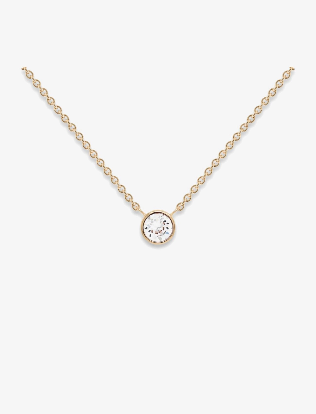 Marmara Sterling Goldplated Single necklace - Accessoires - CRYSTAL / gold