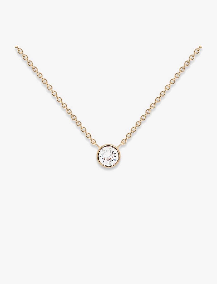 Marmara Sterling - Goldplated Single necklace - halskæder - crystal - 1