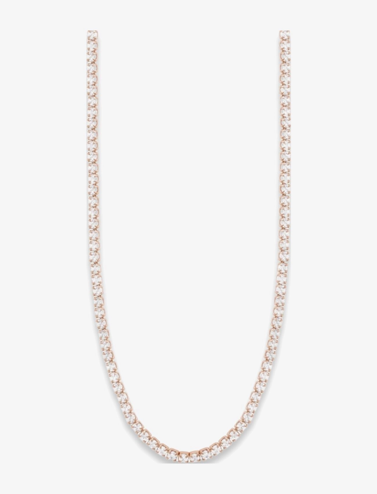 Marmara Sterling Goldplated Tennis necklace - Accessoires - WHITE / gold