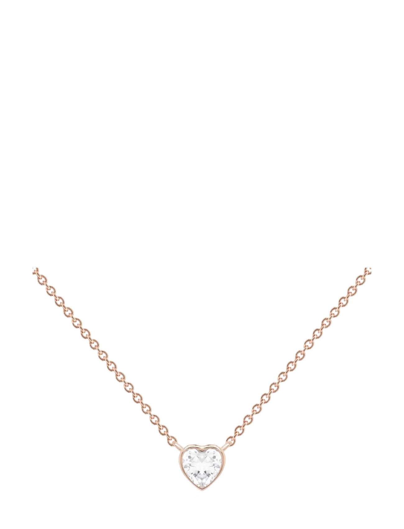 Marmara Sterling 925 Silver Heart necklace White, rose gold - Besondere Anlässe - WHITE / white