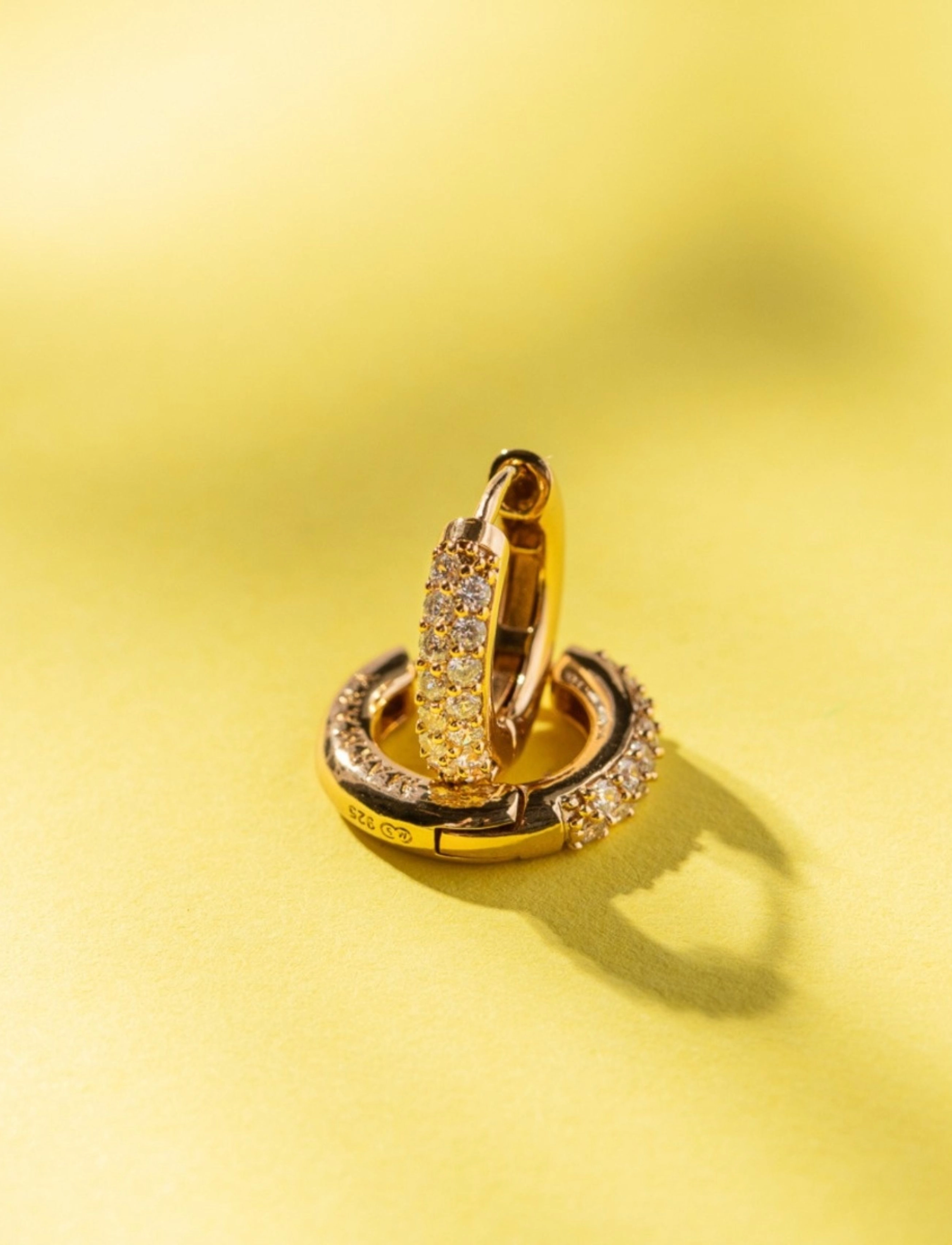 Marmara Sterling Goldplated Classic Earrings, Kvinder, Pavé Creol Øreringe, Guld, Str: ONE SIZE
