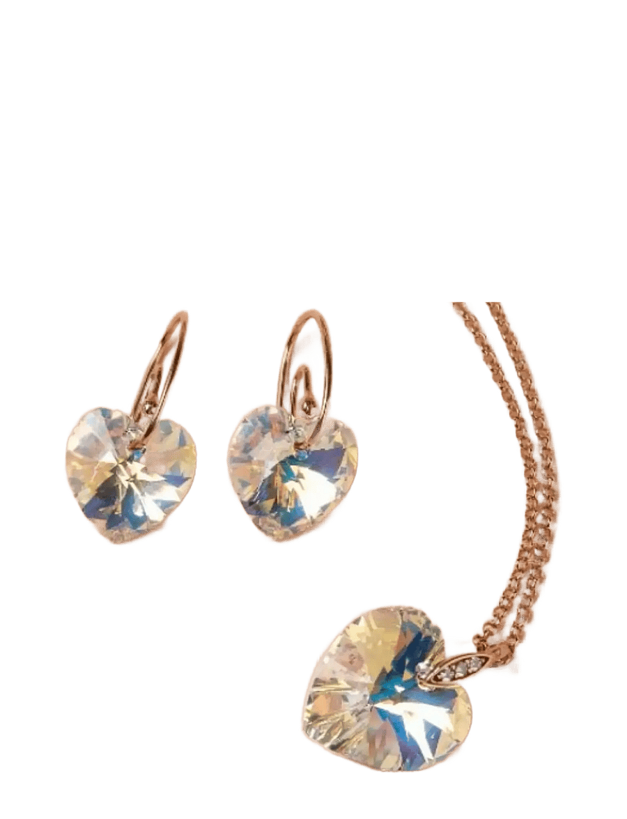 Marmara Sterling - 925 Silver Earrings, Goldplated - crystal ab - 1