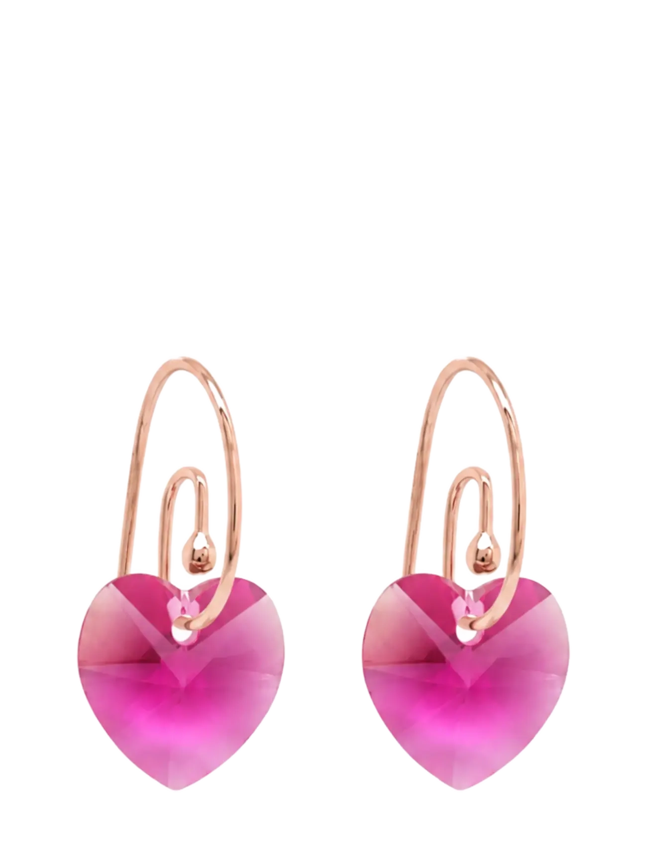 Marmara Sterling 925 Silver earrings Fucshia, rose gold - Besondere Anlässe - FUCHSIA / pink/rose