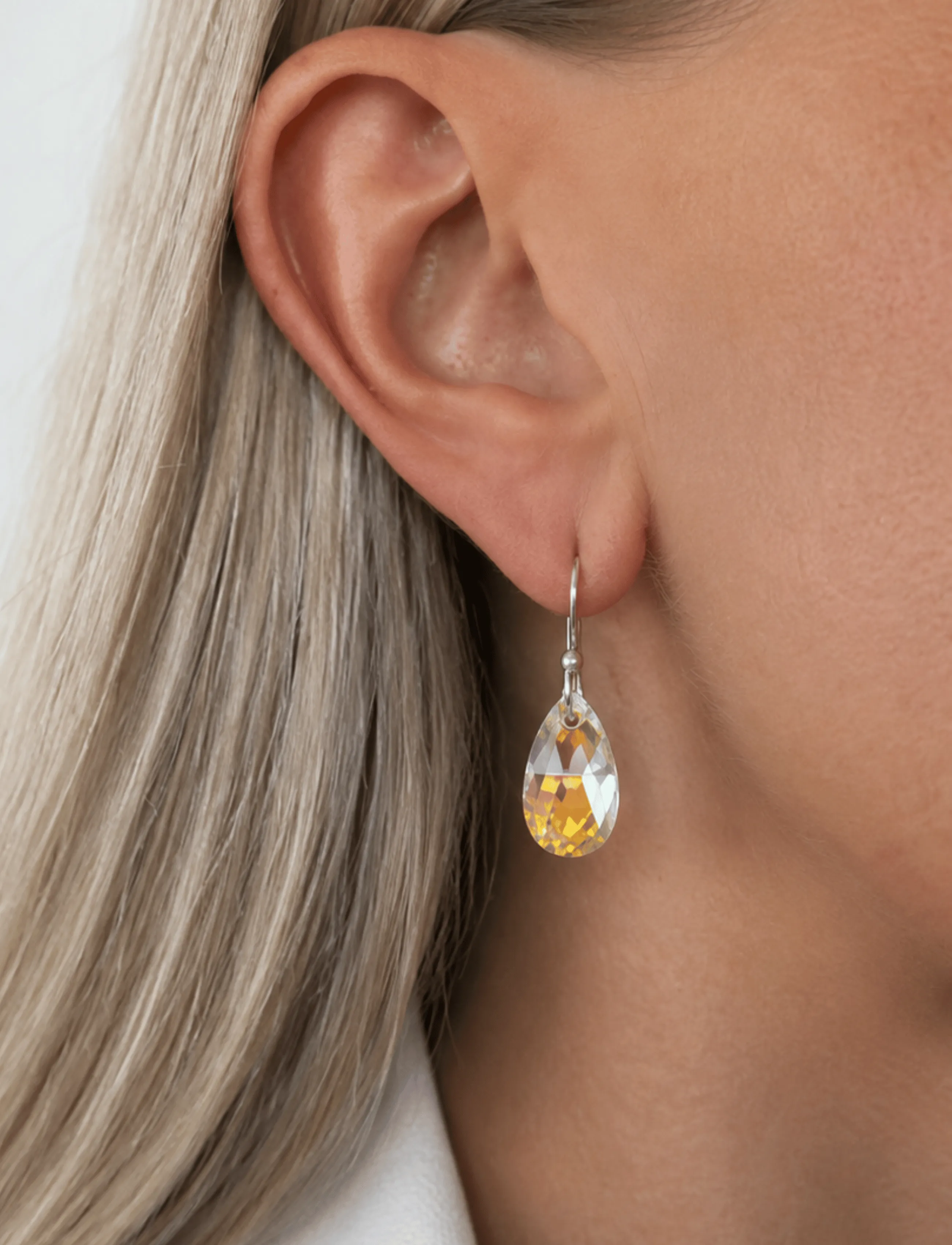 Marmara Sterling - Silver earrings - hängande örhängen - crystal - 2