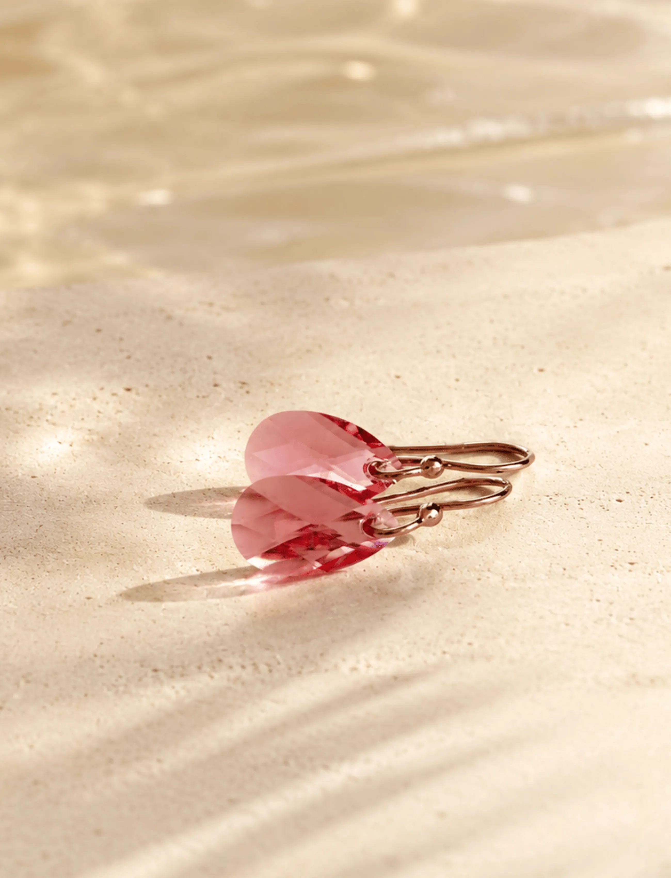 Marmara Sterling - Goldplated earrings - pendant earrings - rose peach - 2