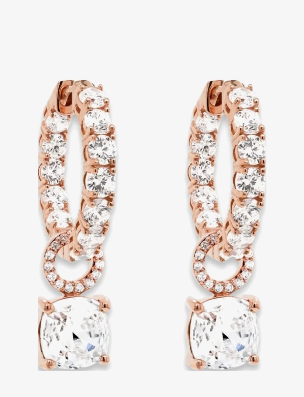 Marmara Sterling - Goldplated earrings - rippuvad kõrvarõngad - crystal - 1