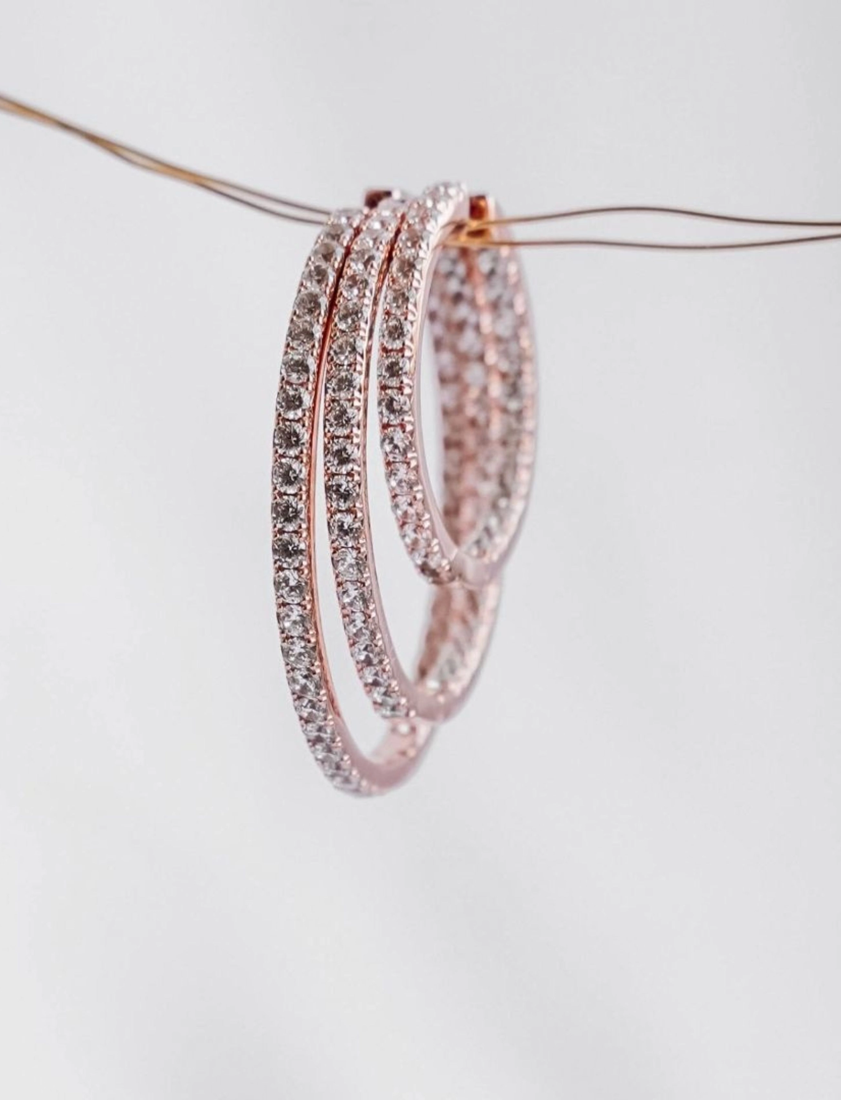 Marmara Sterling Goldplated Hoop Earrings, One Size, Rosa - Hoops, Frauen