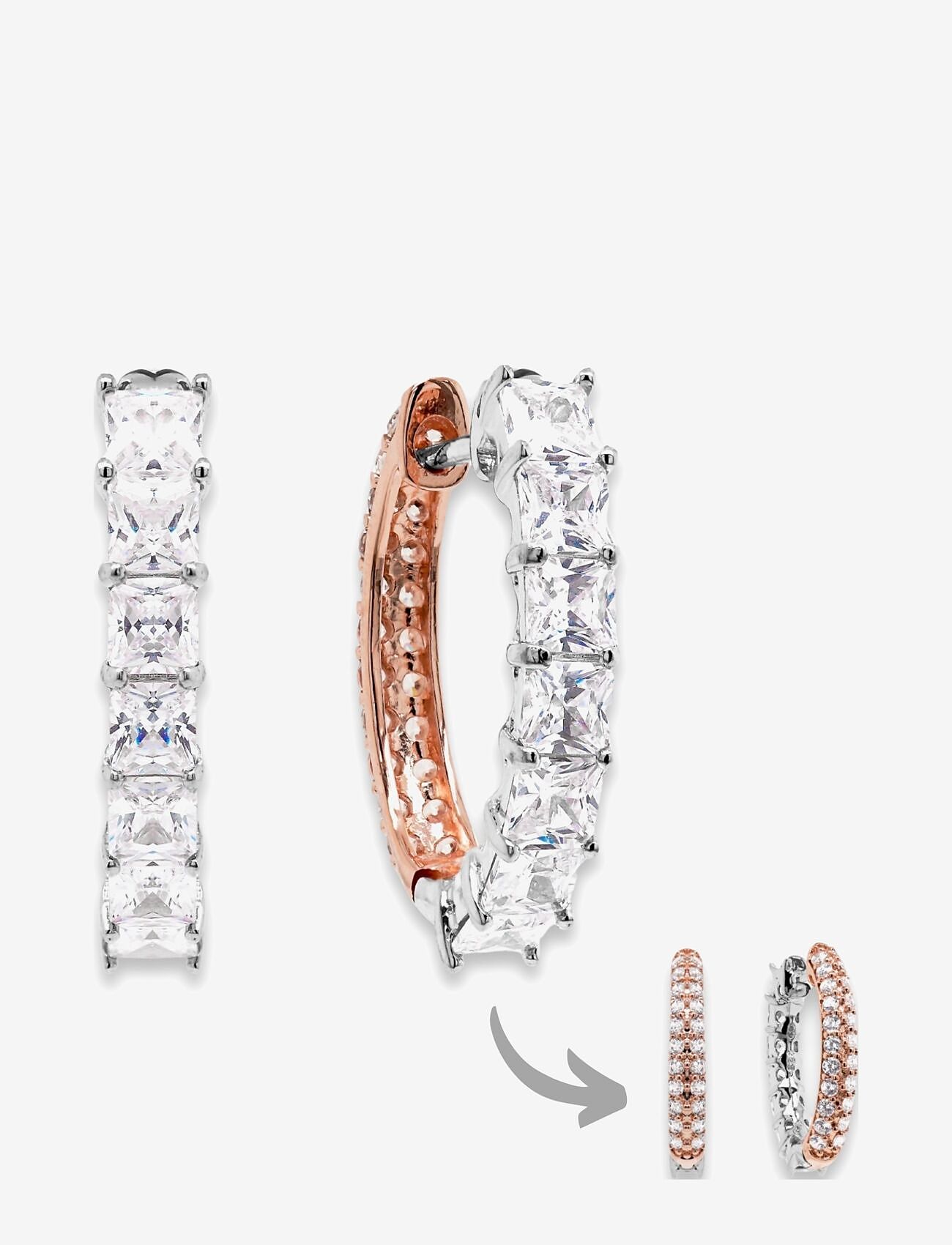 Marmara Sterling - Two-sided earrings - hoops - silver - 1