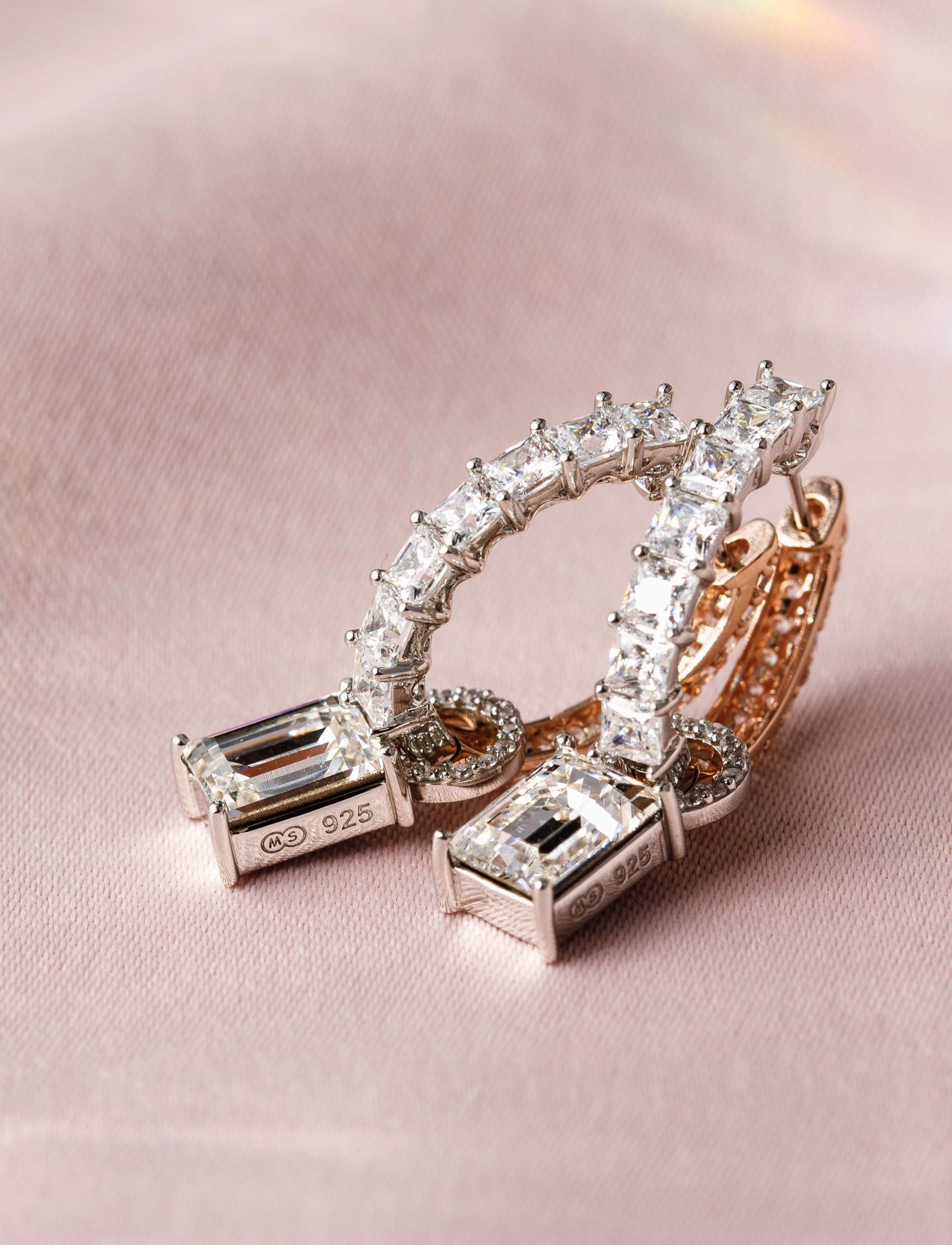 Marmara Sterling Two-Sided Earrings, One Size, Gold, Øreringe > Creoler, Dame