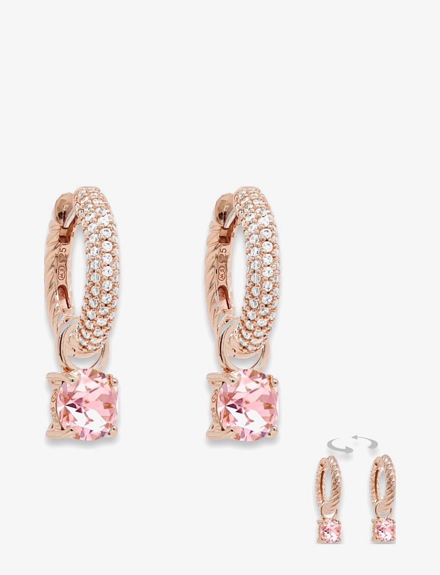 Marmara Sterling - Goldplated earrings - light rose - 0