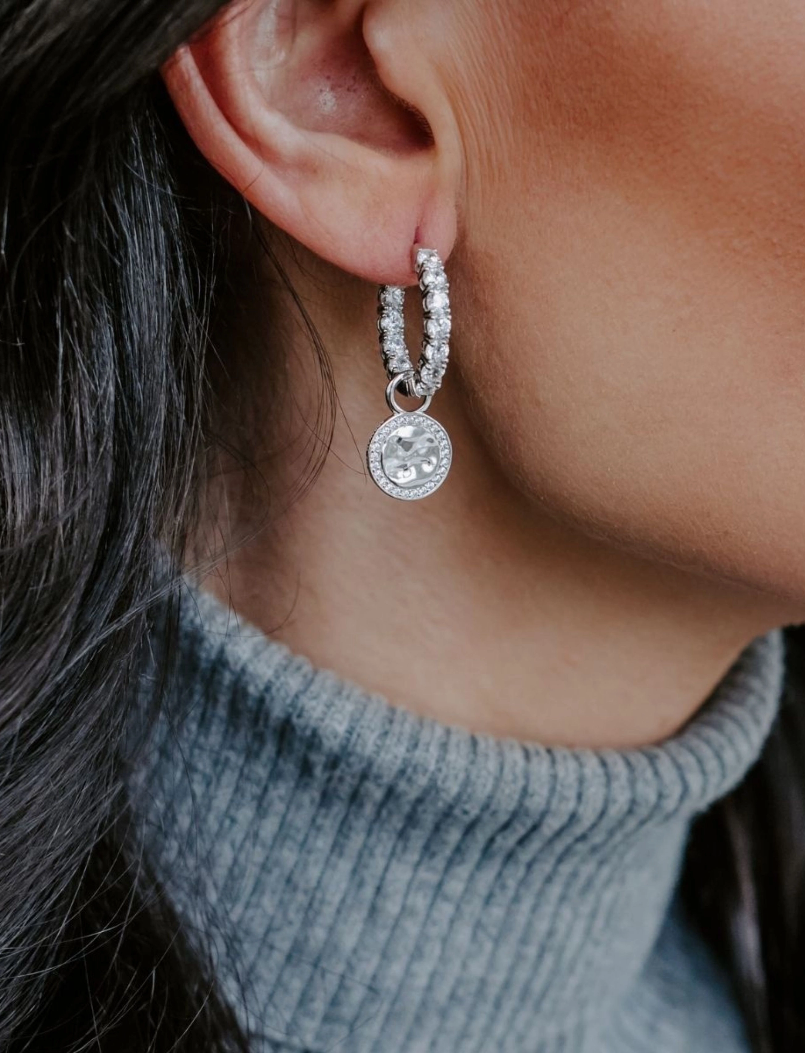 Marmara Sterling Silver Luxury Earrings, One Size, Silver, Øreringe > Creoler, Dame