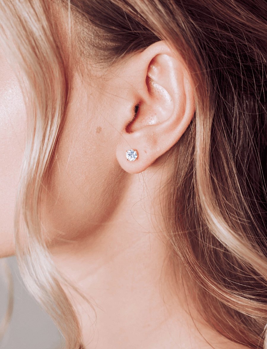 Marmara Sterling - Goldplated stud earrings - neet-kõrvarõngad - crystal - 0