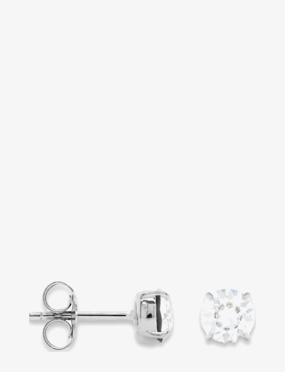 Marmara Sterling - Silver stud earrings - goujons - crystal - 1