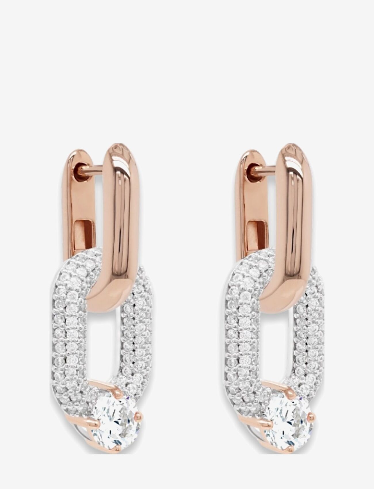 Marmara Sterling - Goldplated Link earrings - Øreringe med vedhæng - white - 1