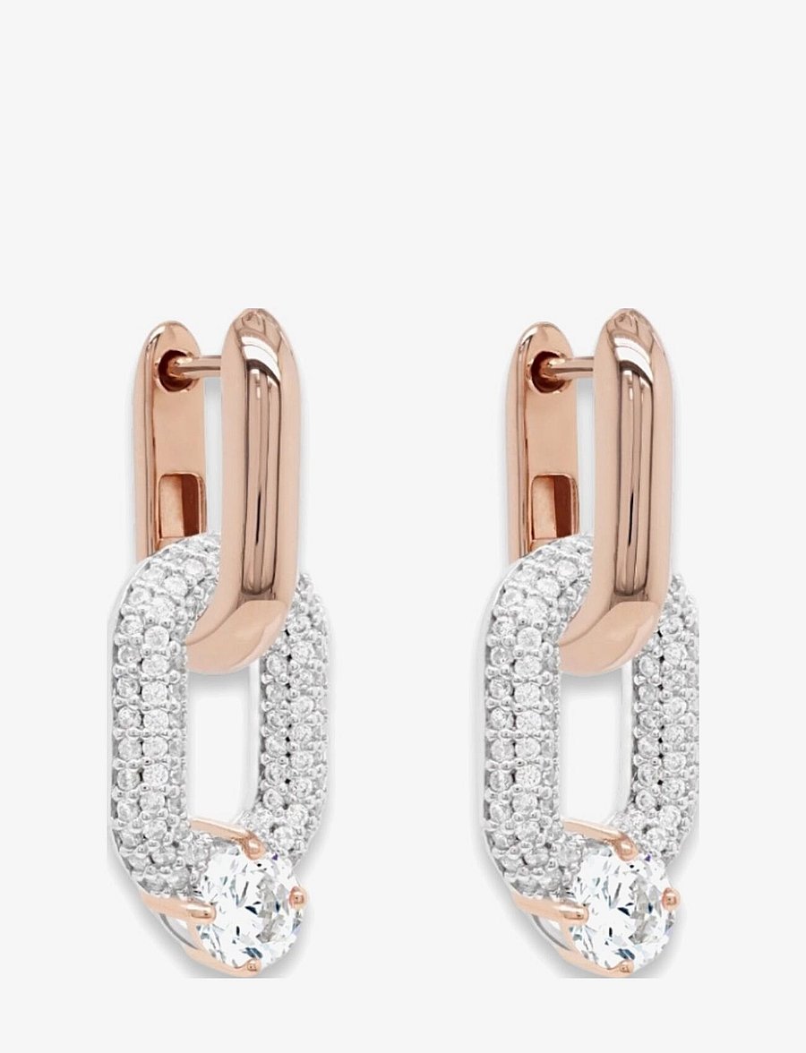 Marmara Sterling - Goldplated Link earrings - ohrhänger - white - 1
