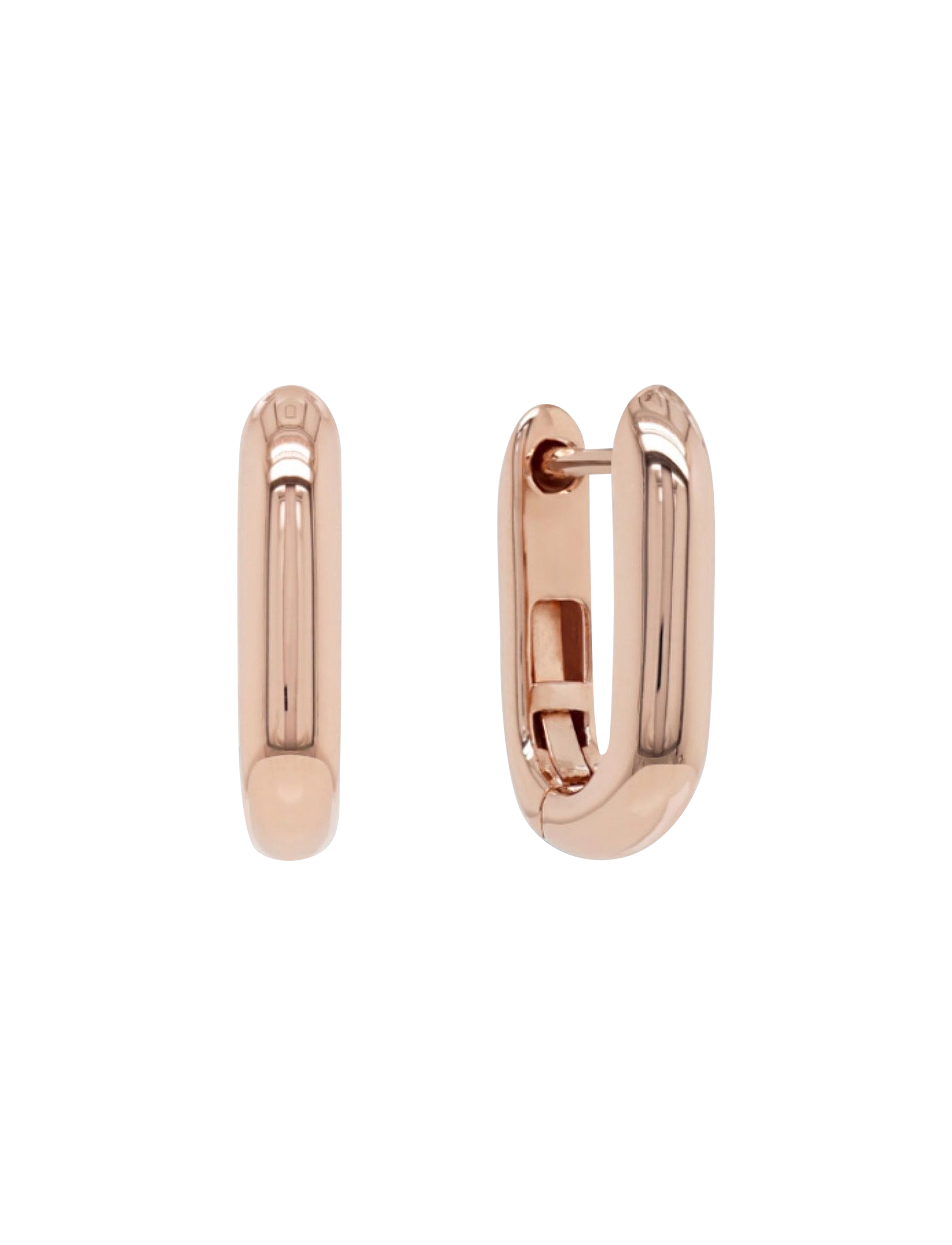 Marmara Sterling Goldplated Link earrings - Accessoires - ROSE-GOLDPLATED / pink/rose