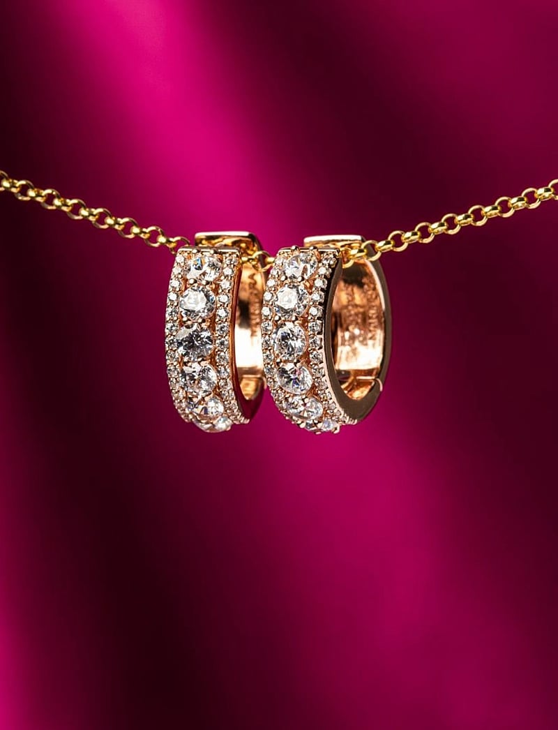 Marmara Sterling - Goldplated Majestic earrings - creoler & hoops - rose-goldplated - 0