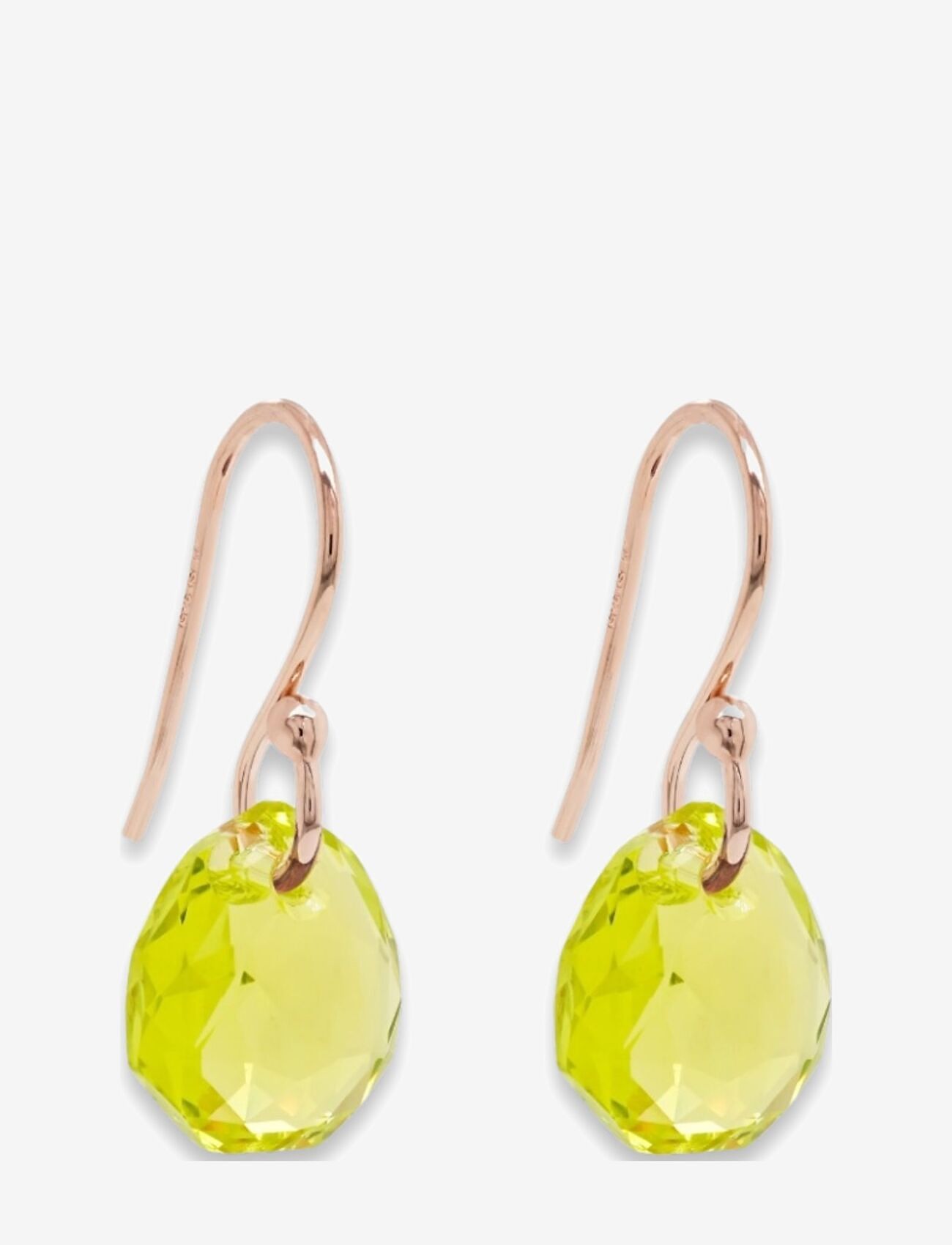 Marmara Sterling - Goldplated hook earrings - rippuvad kõrvarõngad - citrus green - 1